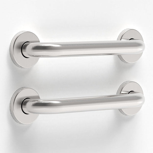 2Pcs Chrome Plated Safety Bar Stainless Steel Bathroom Grab Handrails 30 X 2.5Cm Handles & Rails
