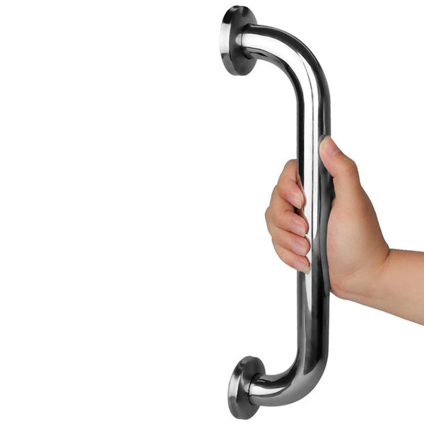 2Pcs Chrome Plated Safety Bar Stainless Steel Bathroom Grab Handrails 30 X 2.5Cm Handles & Rails