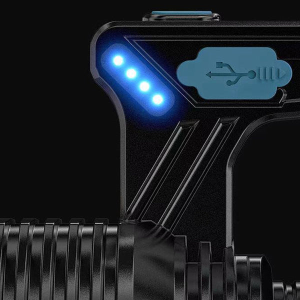 1200Mah Super Bright Searchlight Led Handheld Torch Spotlight Usb Charging Flashlights