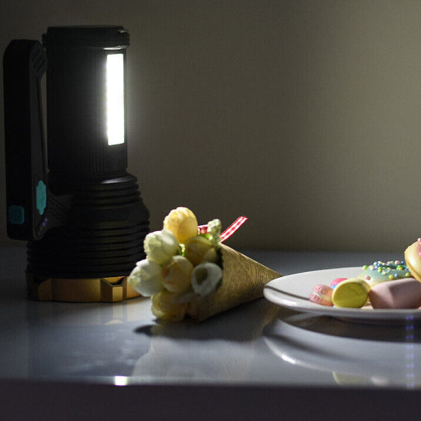 1200Mah Super Bright Searchlight Led Handheld Torch Spotlight Usb Charging Flashlights