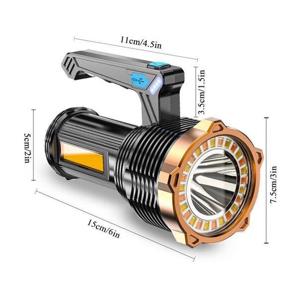 1200Mah Super Bright Searchlight Led Handheld Torch Spotlight Usb Charging Flashlights