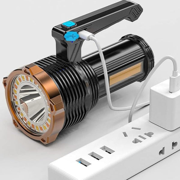 1200Mah Super Bright Searchlight Led Handheld Torch Spotlight Usb Charging Flashlights