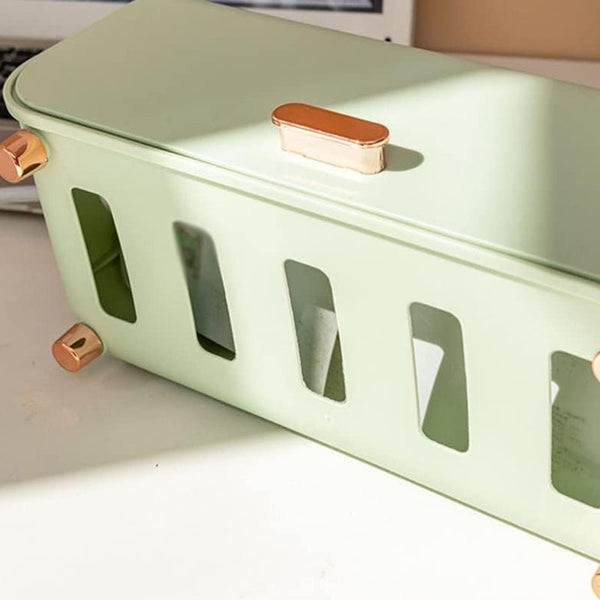 Desktop Cable Management Box Cord Protector Organizer Green Abs Storage Cable Ties & Organisers