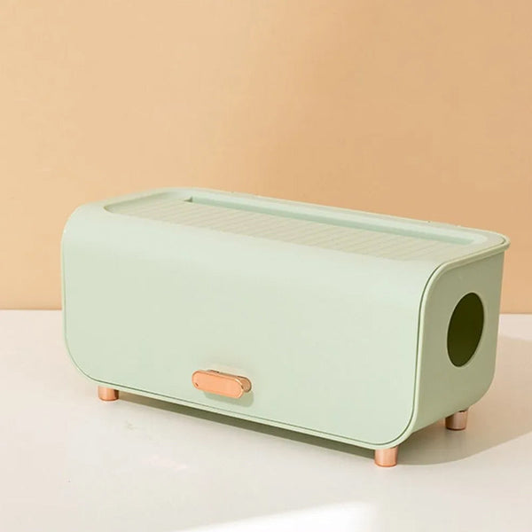 Desktop Cable Management Box Cord Protector Organizer Green Abs Storage Cable Ties & Organisers