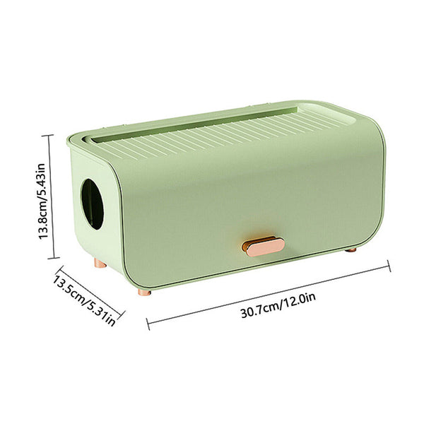 Desktop Cable Management Box Cord Protector Organizer Green Abs Storage Cable Ties & Organisers