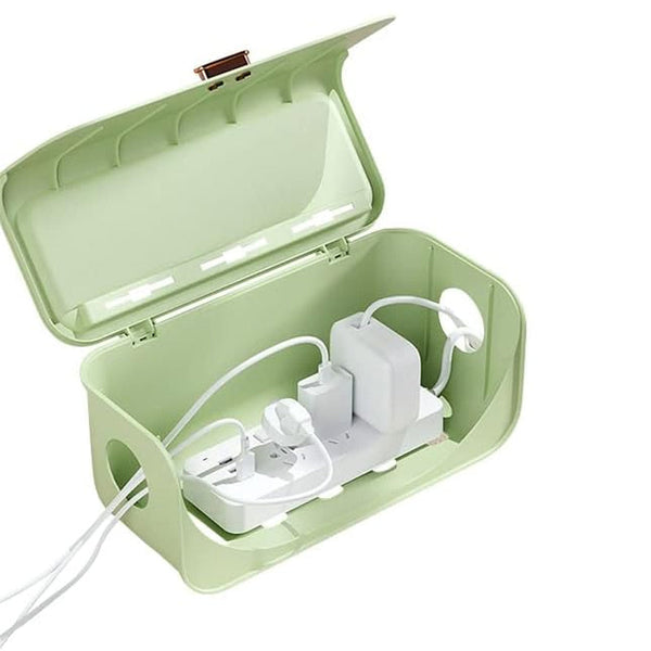 Desktop Cable Management Box Cord Protector Organizer Green Abs Storage Cable Ties & Organisers