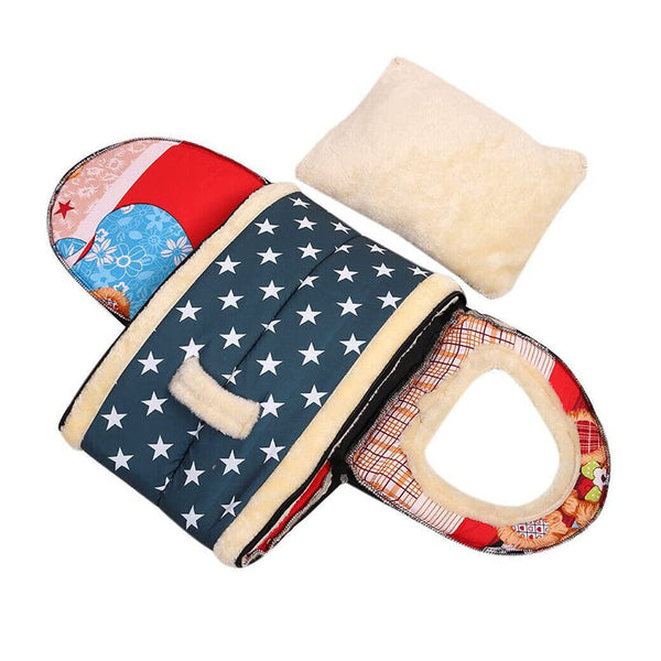 2 In 1 Convertible Pet Bed Warm Comfortable Igloo Shaped Cave Pet Beds