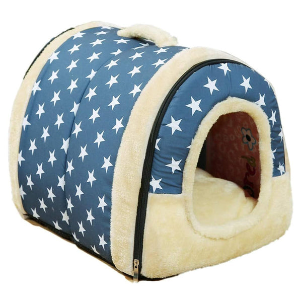 2 In 1 Convertible Pet Bed Warm Comfortable Igloo Shaped Cave Pet Beds