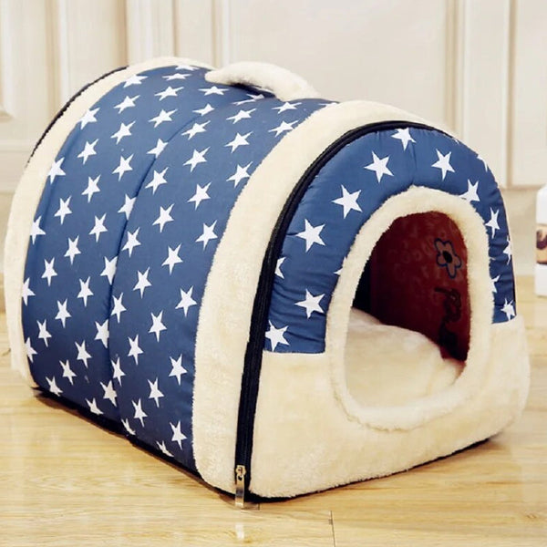 2 In 1 Convertible Pet Bed Warm Comfortable Igloo Shaped Cave Pet Beds