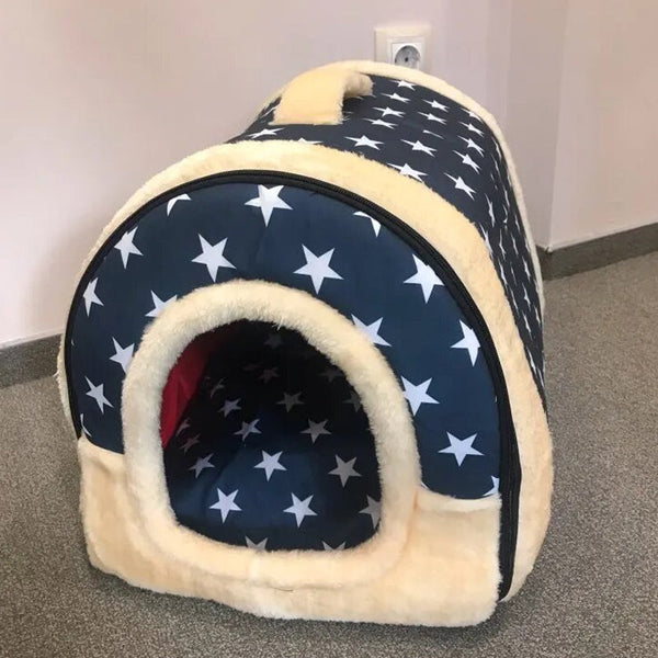 2 In 1 Convertible Pet Bed Warm Comfortable Igloo Shaped Cave Pet Beds