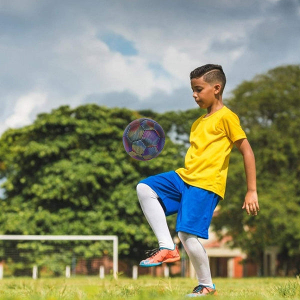 Reflective Football Glow In The Dark Soccer Ball Size 5 Training Material Balls