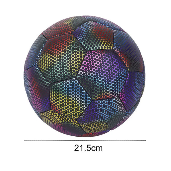 Reflective Football Glow In The Dark Soccer Ball Size 5 Training Material Balls