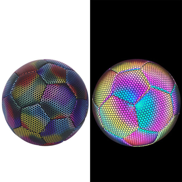 Reflective Football Glow In The Dark Soccer Ball Size 5 Training Material Balls