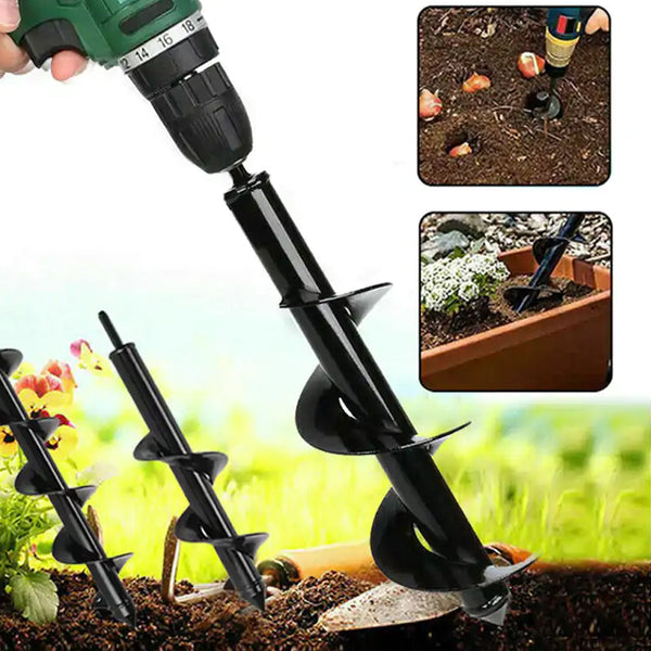 Planter Garden Auger Spiral Drill Planting Hole Soil Digger Post Hole Diggers & Augers