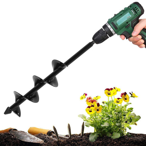 Planter Garden Auger Spiral Drill Planting Hole Soil Digger Post Hole Diggers & Augers