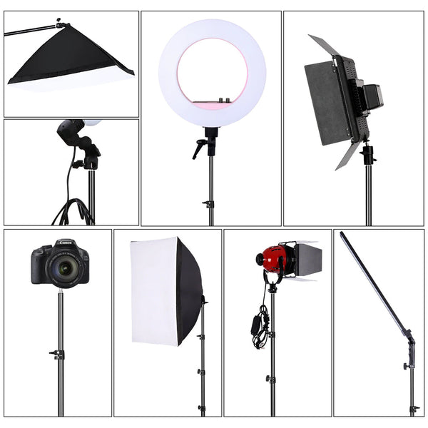 1.8M Photography Light Stand Reverse Foldable Camera Studio Light Stands & Booms