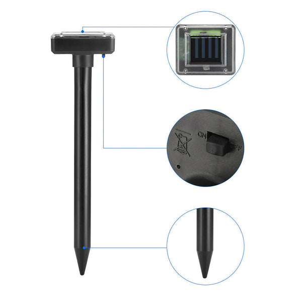 Solar Powered Ultra Sonic Multi Pulse Garden Snake Repellant Ultrasonic Pest Repellers