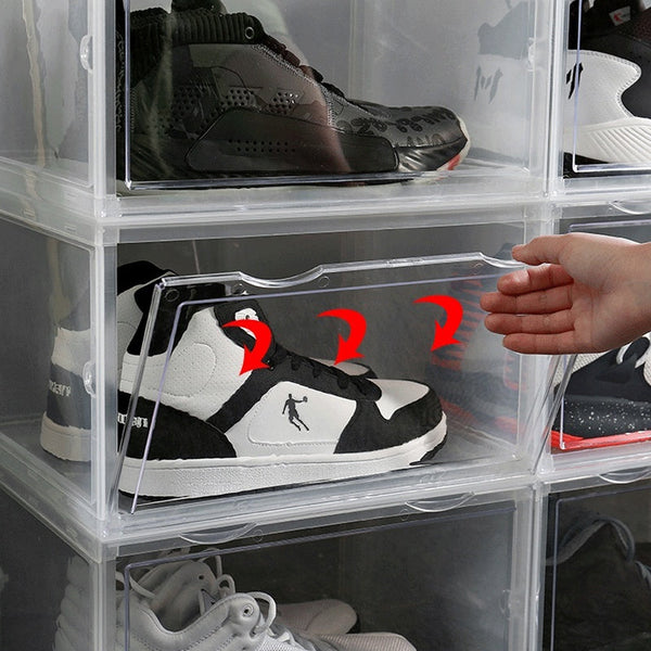 1/3 Pcs Clear Acrylic Stackable Premium Shoe Display And Organizer Shoe Organisers