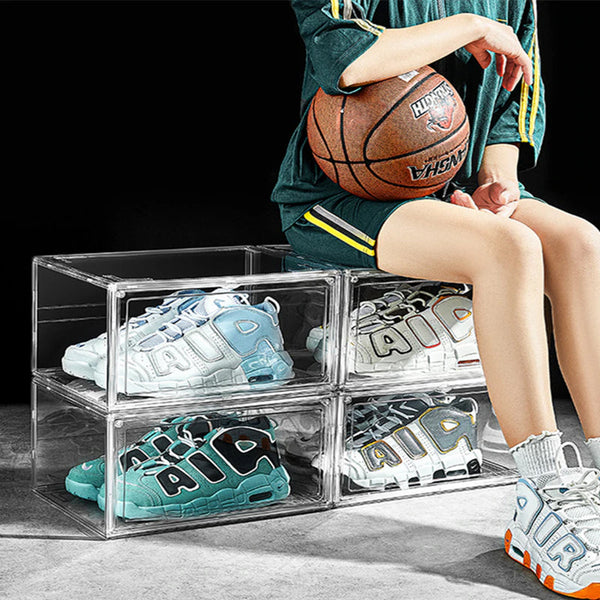 1/3 Pcs Clear Acrylic Stackable Premium Shoe Display And Organizer Shoe Organisers