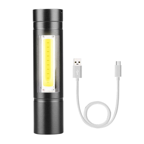 Super Bright Camping Torch Lamp Cob Mini Led Flashlight Usb Charging Torches