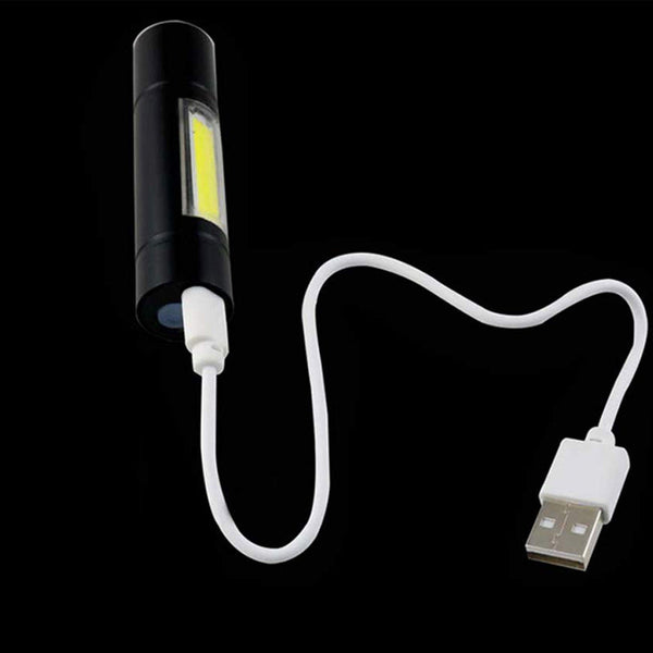 Super Bright Camping Torch Lamp Cob Mini Led Flashlight Usb Charging Torches