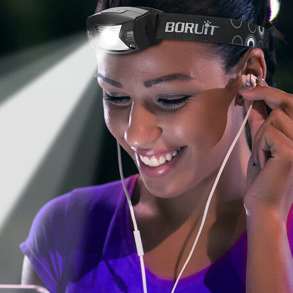 Powerful Led Headlamp Body Motion Sensor Headlight Usb Charging Head Torches