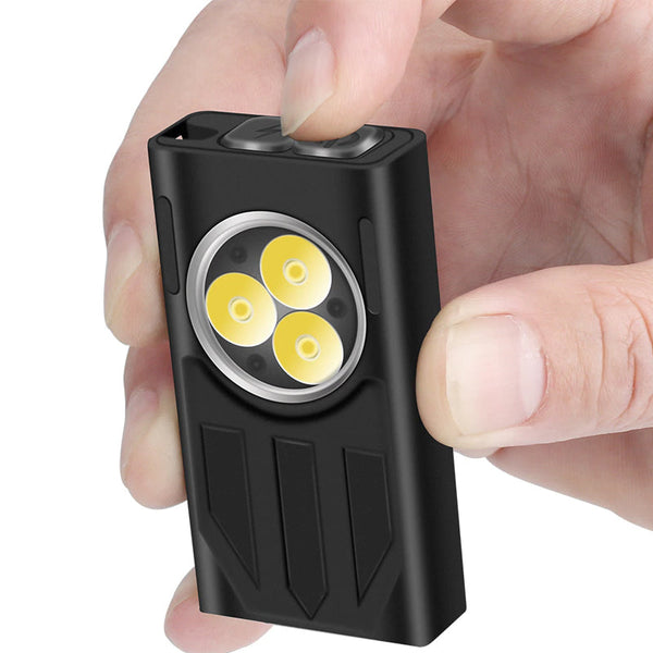 Waterproof Led Light Keychain Torch Lamp Flashlight Usb Rechargeable 1100 Lumens Torches