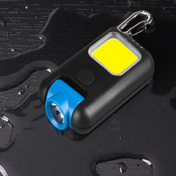 Mini Led Flashlight Keychain Cob Work Light Usb Rechargeable Flashlights