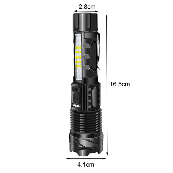 30W 14Led Tactical Flashlight White Laser Torch Lamp Usb Charging Flashlights