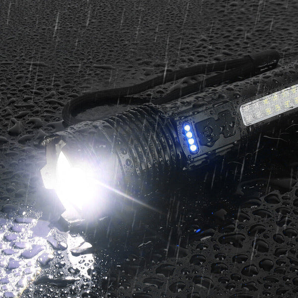 30W 14Led Tactical Flashlight White Laser Torch Lamp Usb Charging Flashlights