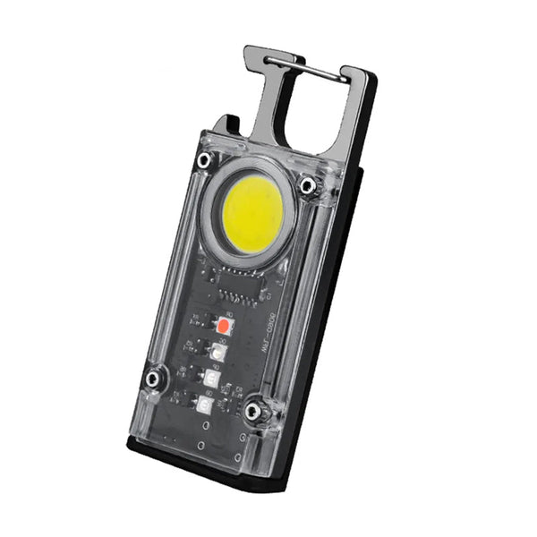 5 Color Light Keychain Cob+Led Mini Flashlight Usb Charging Keyrings