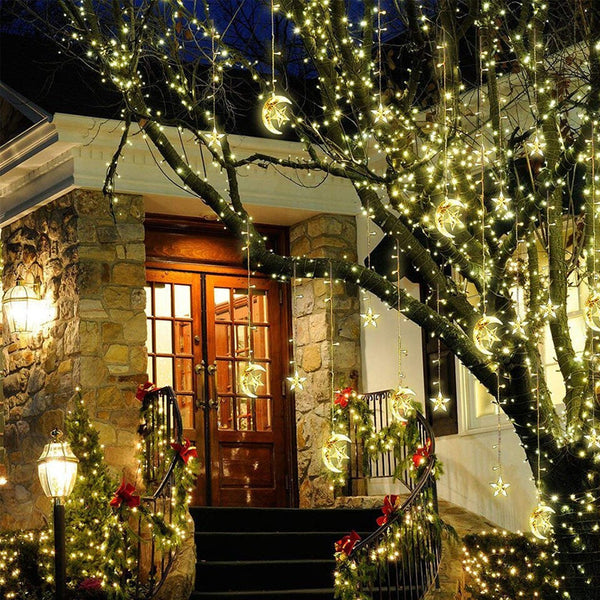 3.5M Led Curtain String Light Star & Moon Home Decorative Fairy Lamp String Lights