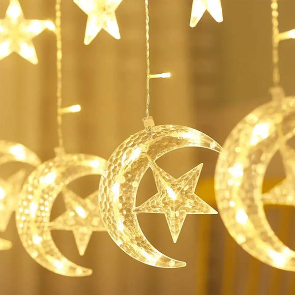 3.5M Led Curtain String Light Star & Moon Home Decorative Fairy Lamp String Lights