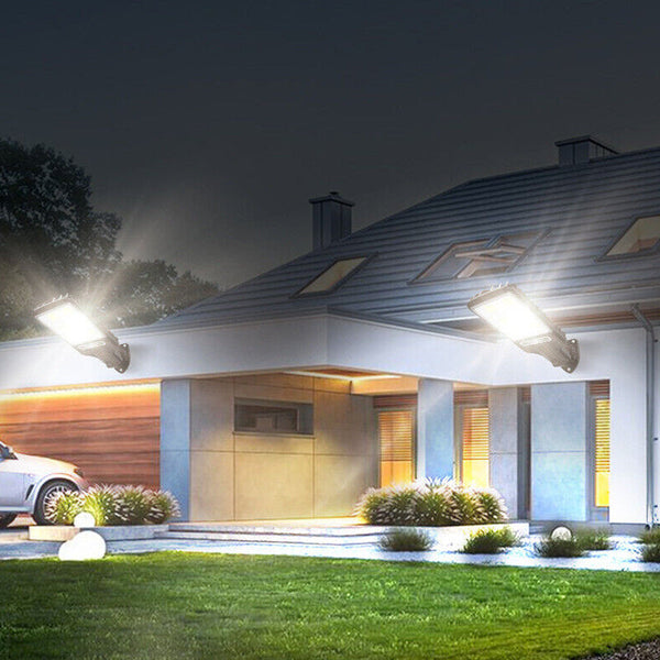 2 Pcs Led Motion Sensor Security Flood Light Solar Powered Security & Floodlights