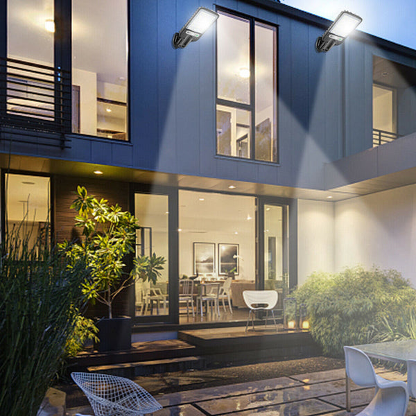 2 Pcs Led Motion Sensor Security Flood Light Solar Powered Security & Floodlights