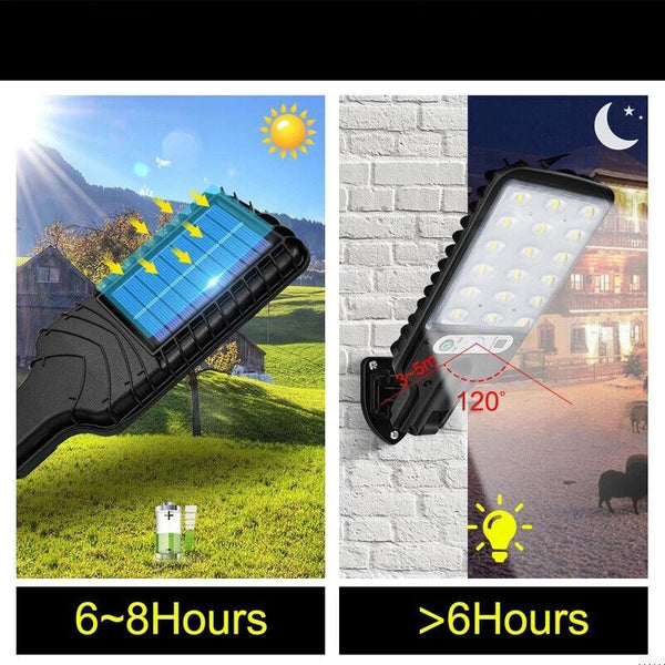 2 Pcs Led Motion Sensor Security Flood Light Solar Powered Security & Floodlights