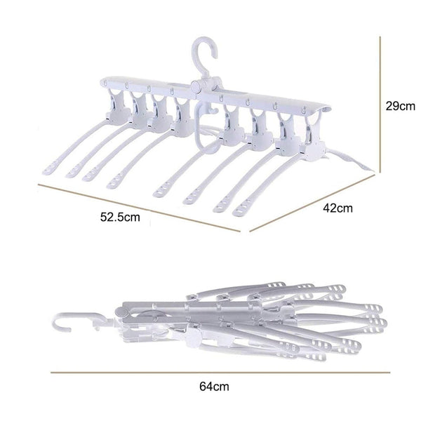 8 Inch 1 Foldable And 360 Degree Clothes Hanger White Highquality Pp Clothes Hangers