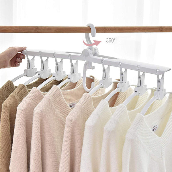 8 Inch 1 Foldable And 360 Degree Clothes Hanger White Highquality Pp Clothes Hangers