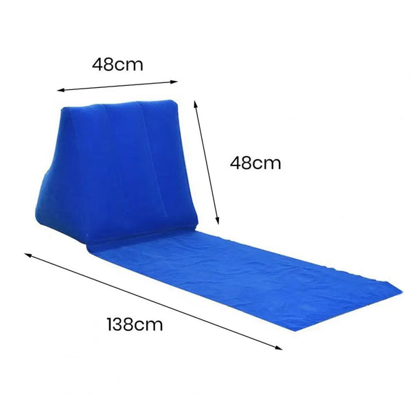 Waterproof Outdoor Inflatable Beach Pillow Triangle Cushion With Mat Beach Chairs