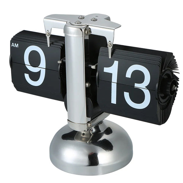 Automatic Page Turner Mechanical Desktop Clock Battery Powered Desk Clocks