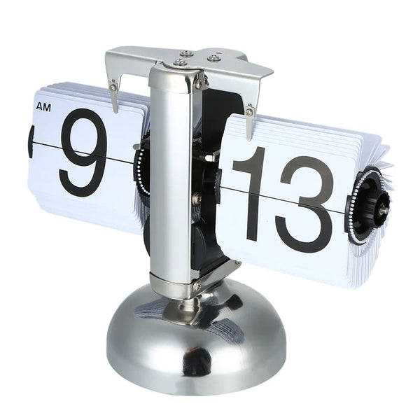 Automatic Page Turner Mechanical Desktop Clock Battery Powered Desk Clocks