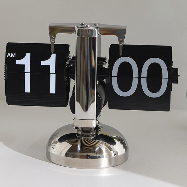 Automatic Page Turner Mechanical Desktop Clock Battery Powered Desk Clocks