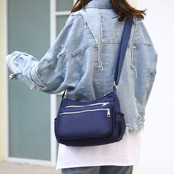 Waterproof Multi Pocket Nylon Womens Shoulder Cross Body Messenger Travel Handbag Women's Bags & Handbags