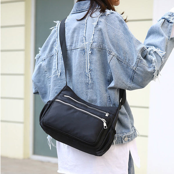 Waterproof Multi Pocket Nylon Womens Shoulder Cross Body Messenger Travel Handbag Women's Bags & Handbags