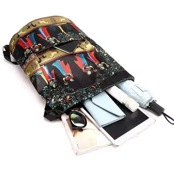 Foldable Drawstring Large Capacity Travel And Sports Backpack Waterproof Nylon M Drawstring Bags