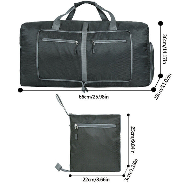 70L Large Capacity Foldable Waterproof Duffel And Travel Bag With Canvas Shoes Daypacks