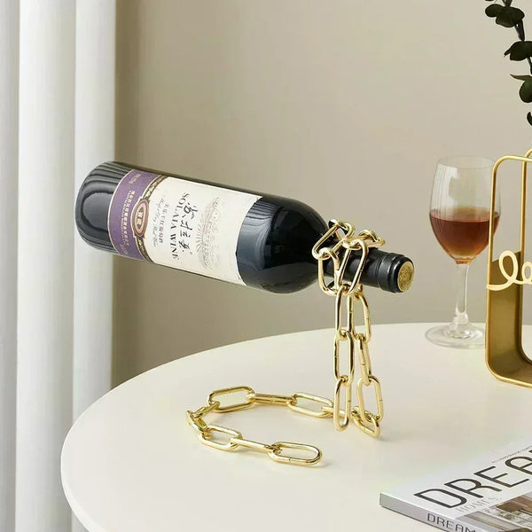 Magic Floating Wine Unique Link Chain Rack For Airborne Racks