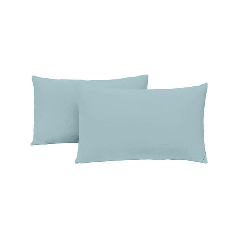 King/Queen Size Set Of 2 Envelope Enclosure Solid Color Microfiber Pillowcases