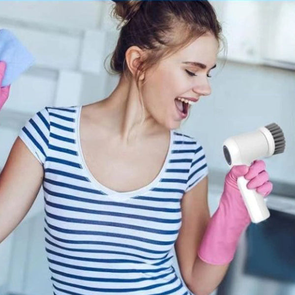 Cordless Electric Spin Scrubber Multifunctional Cleaning Brush Usb Rech Cleaning Brushes