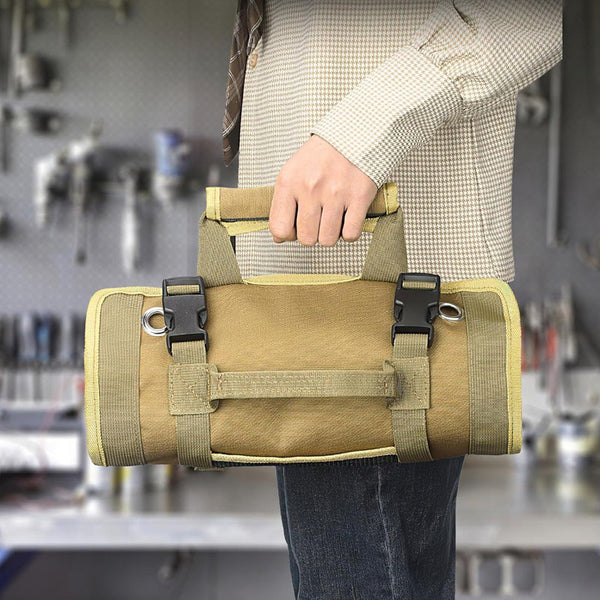 Large Capacity Waterproof Foldable Roll Tool Bag 6 Pocket Multifunctional Tool Bags Belts & Pouches